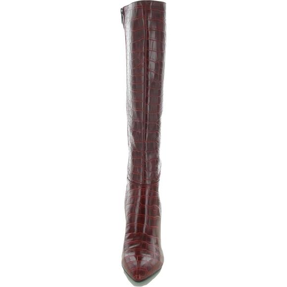 Nine West Womens Adaly Red Faux Leather Tall Knee-High Boots Shoes NWT - Picture 5 of 5